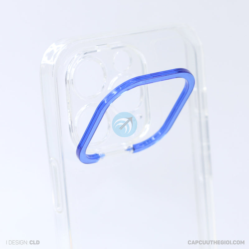 Ốp lưng IPHONE 13 PRO trong viền camera màu xanh dương REALSKY