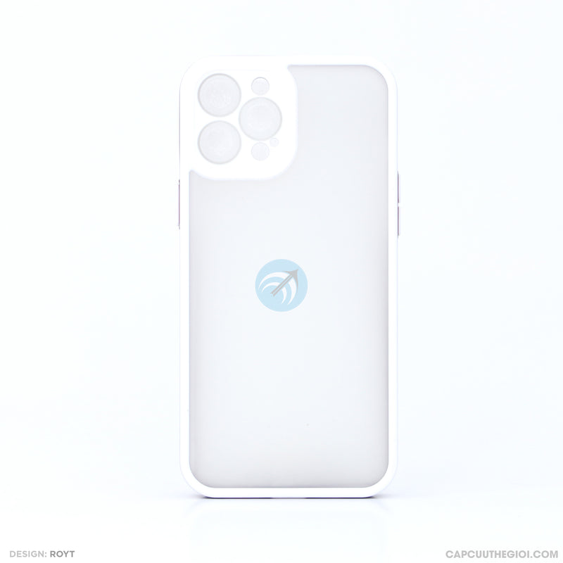 Ốp lưng IPHONE 12 PRO MAX lưng nhám viền kẻ