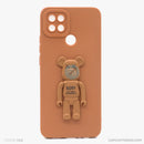 Ốp lưng OPPO A15 hình gấu nổi có giá đỡ silicon màu