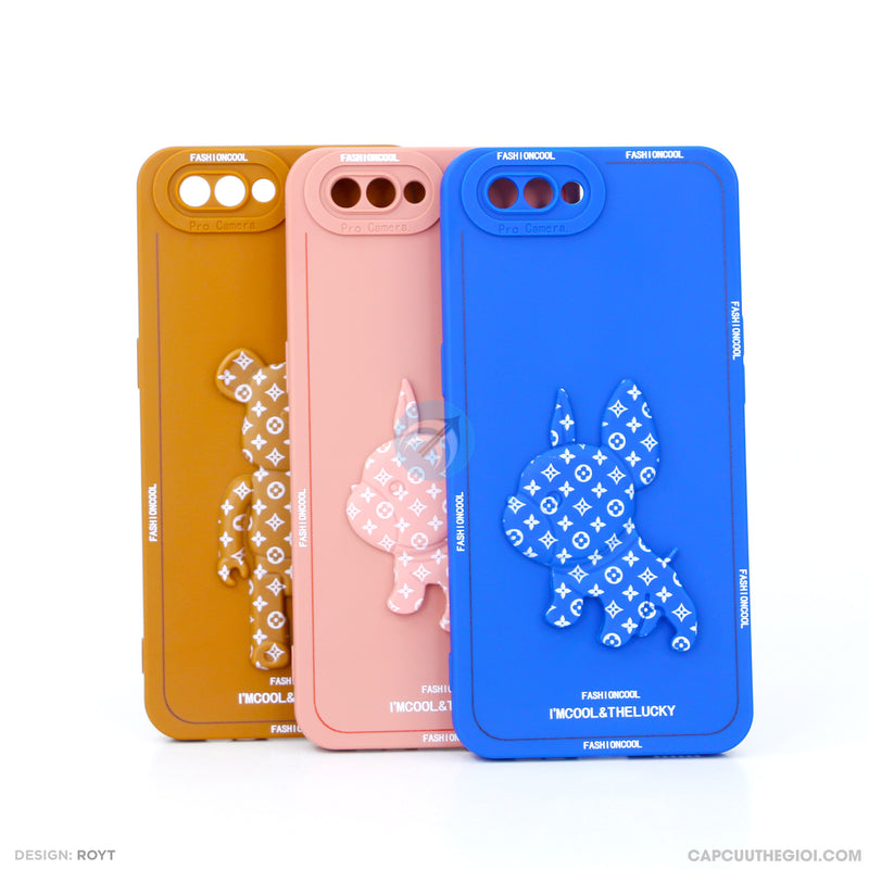 Ốp lưng OPPO A3S dẻo màu hình gấu nổi