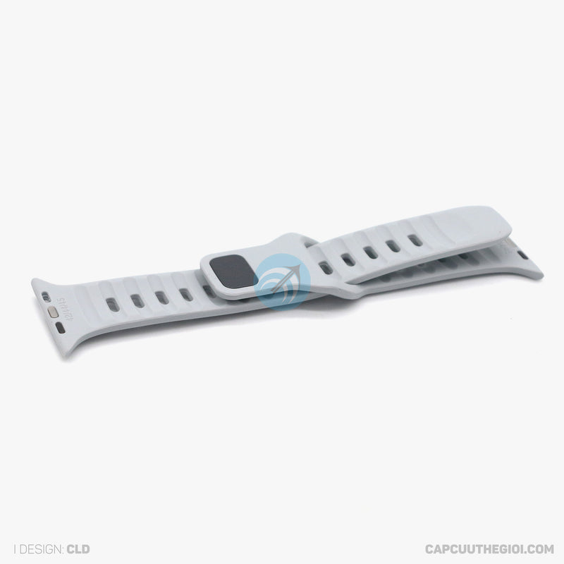 Dây đeo Silicone Apple Watch 42mm/ 44mm/ 45mm SPIGEN màu xám