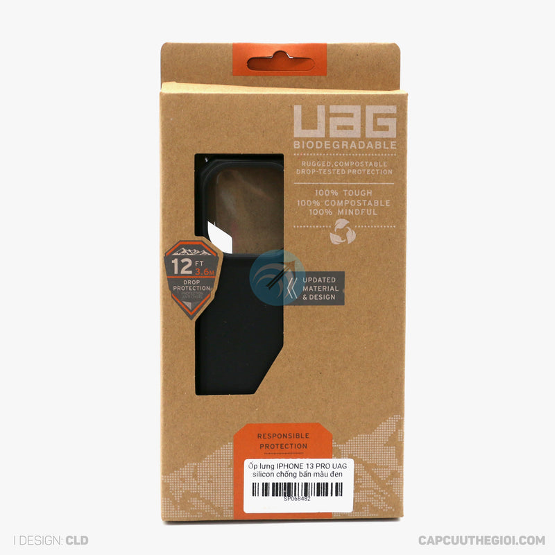 Ốp lưng IPHONE 13 PRO UAG silicon chống bẩn màu đen