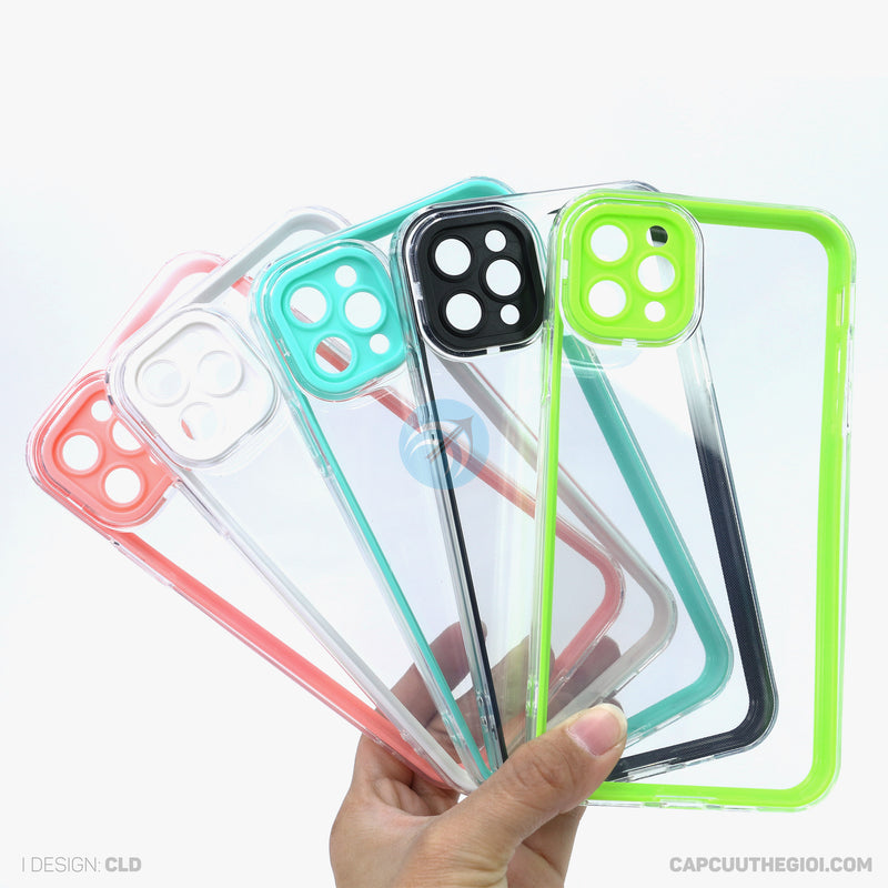 Ốp lưng IPHONE 11 PRO MAX trong tách viền màu