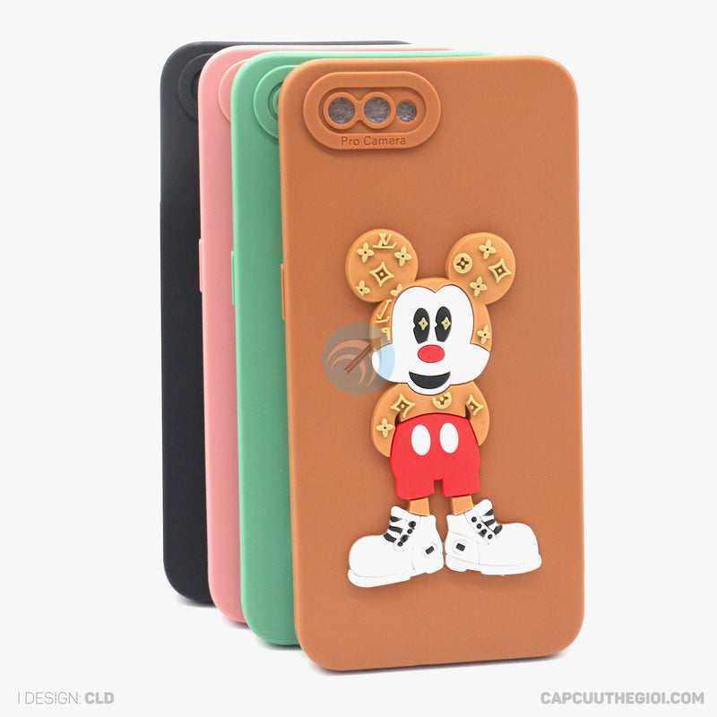 Ốp lưng OPPO A1K silicon màu hình nổi