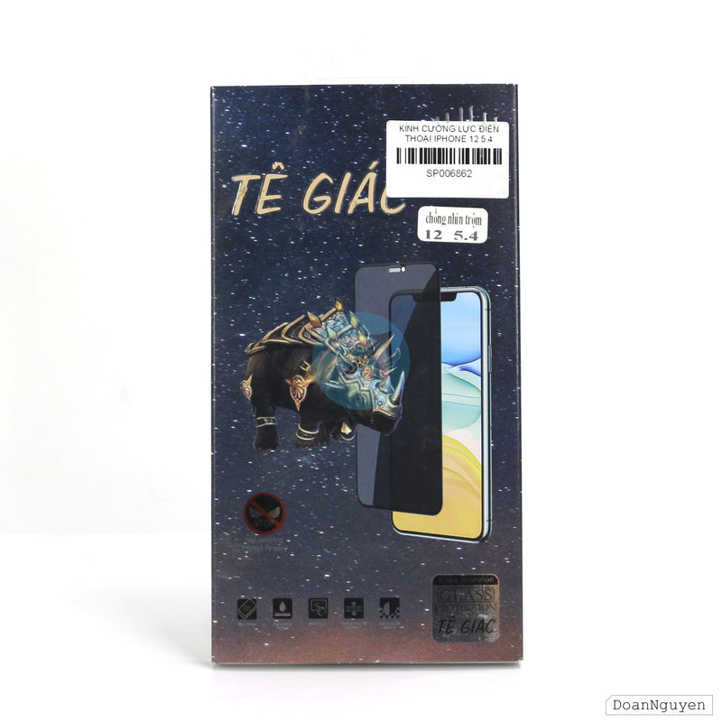 KÍNH CƯỜNG LỰC ĐIÊN THOẠI IPHONE 12 5.4 CHỐNG NHÌN TRỘN (TÊ GIÁC)
