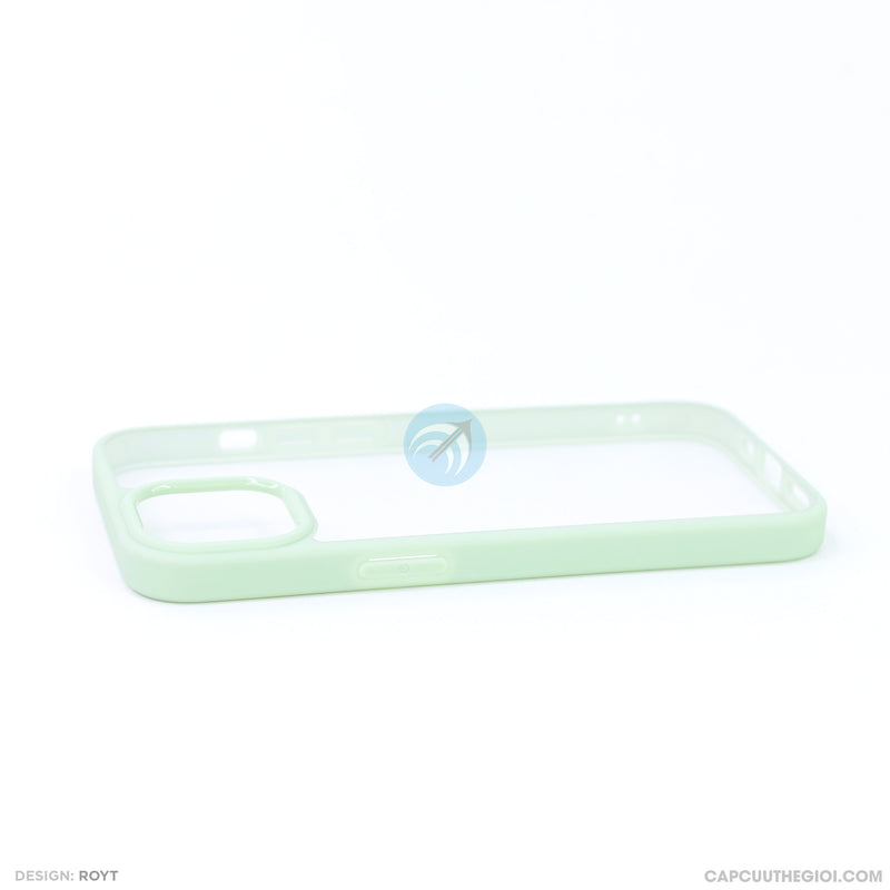 Ốp lưng IPHONE 13 6.1 lưng trong viền xanh lá LIKGUS