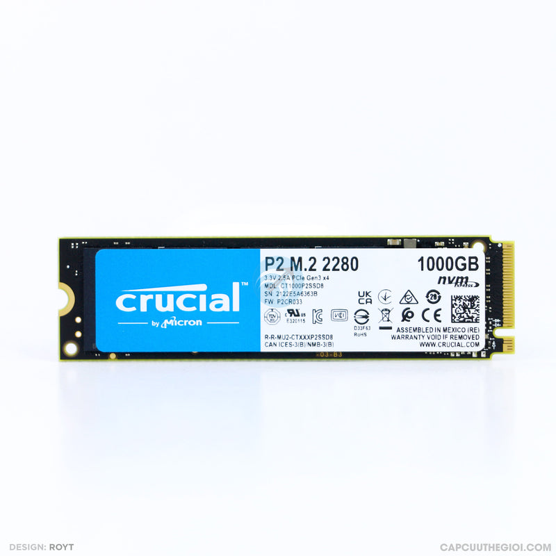 SSD CRUCIAL P1 1TB 3D NAND NVME PCIE M2 bh36t