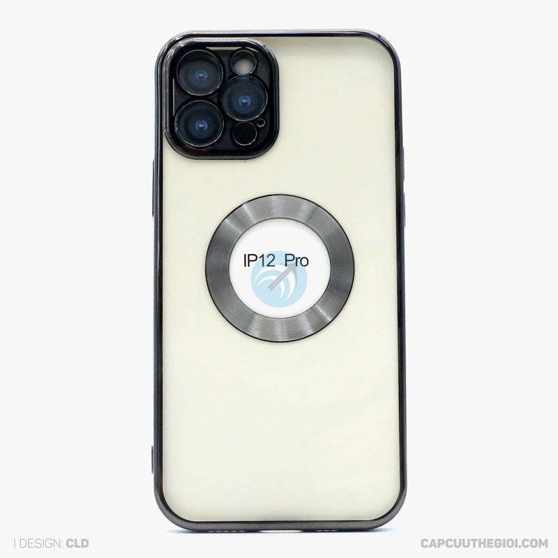 ỐP LƯNG IPHONE 12 PRO HỞ TÁO TRONG VIỀN MÀU XANH KST