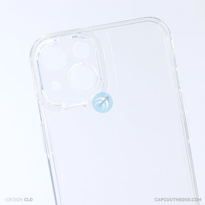 Ốp lưng IPHONE 13 6.1 trong viền camera trong REALSKY