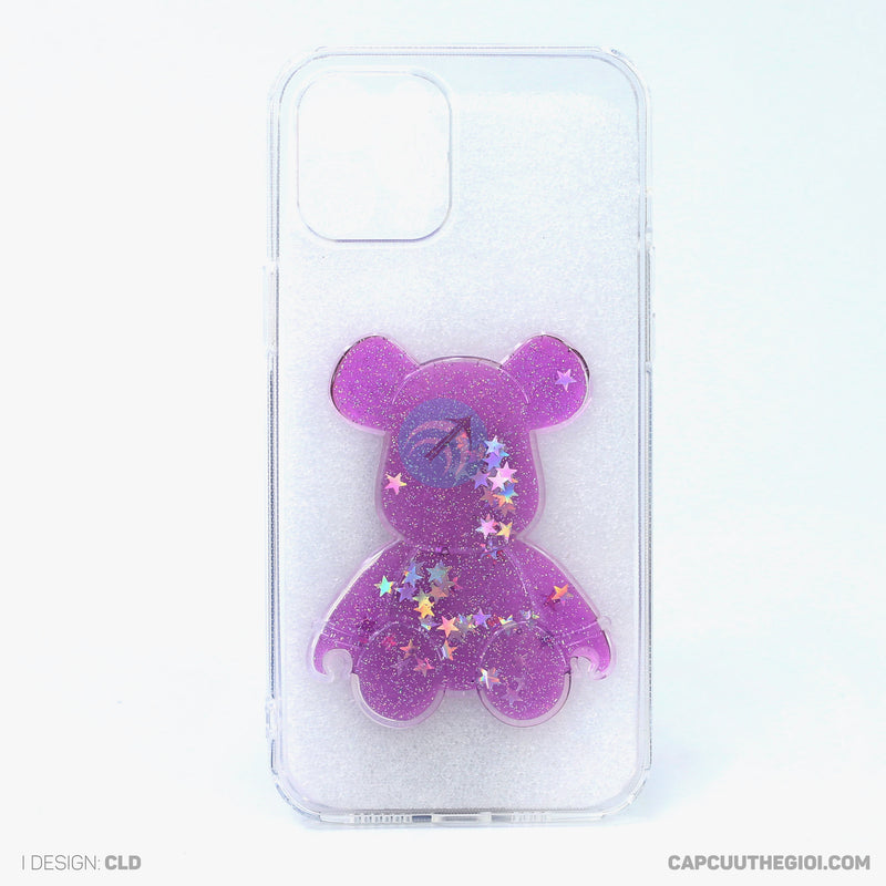 Ốp lưng IPHONE 12 PRO MAX trong hình gấu kim tuyến