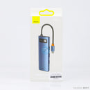 HUB chuyển BASEUS METAL GLEAM SERIES 8 in 1 (Type C / HDMI / SD / microSD / USB x 3/ Lan) blue (WKWG000103) bh03t