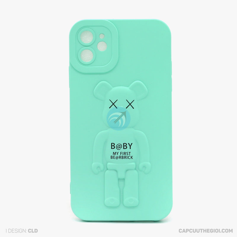 Ốp lưng IPHONE 11 6.1 gấu nổi đứng BABY silicon màu