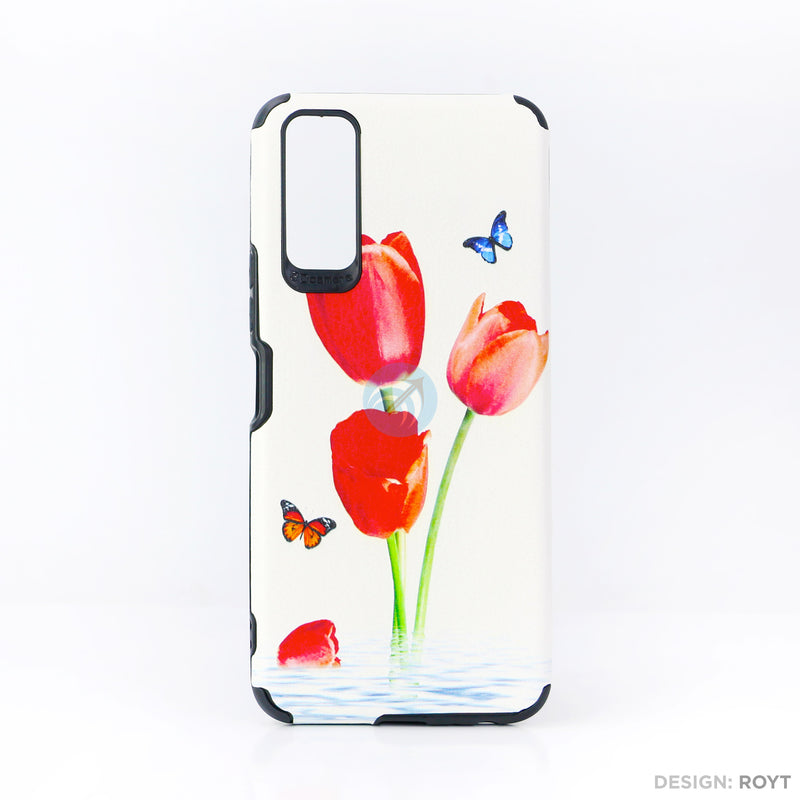 Ốp lưng VIVO Y12S IMD da chống sốc hình hoa