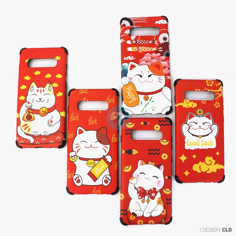 Ốp lưng SAMSUNG S10+ hình mèo thần tài nhựa cứng