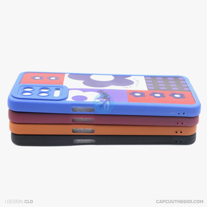 Ốp lưng OPPO A54 tpu vuông màu in hình cute bảo về camera