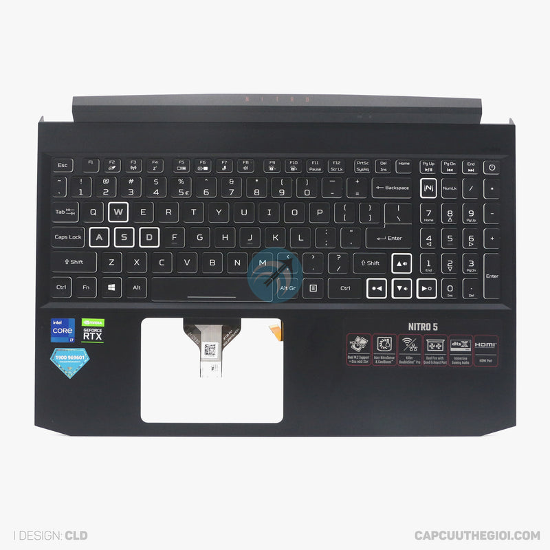 Vỏ laptop ACER AN515-57 mặt C + bàn phím bh01t