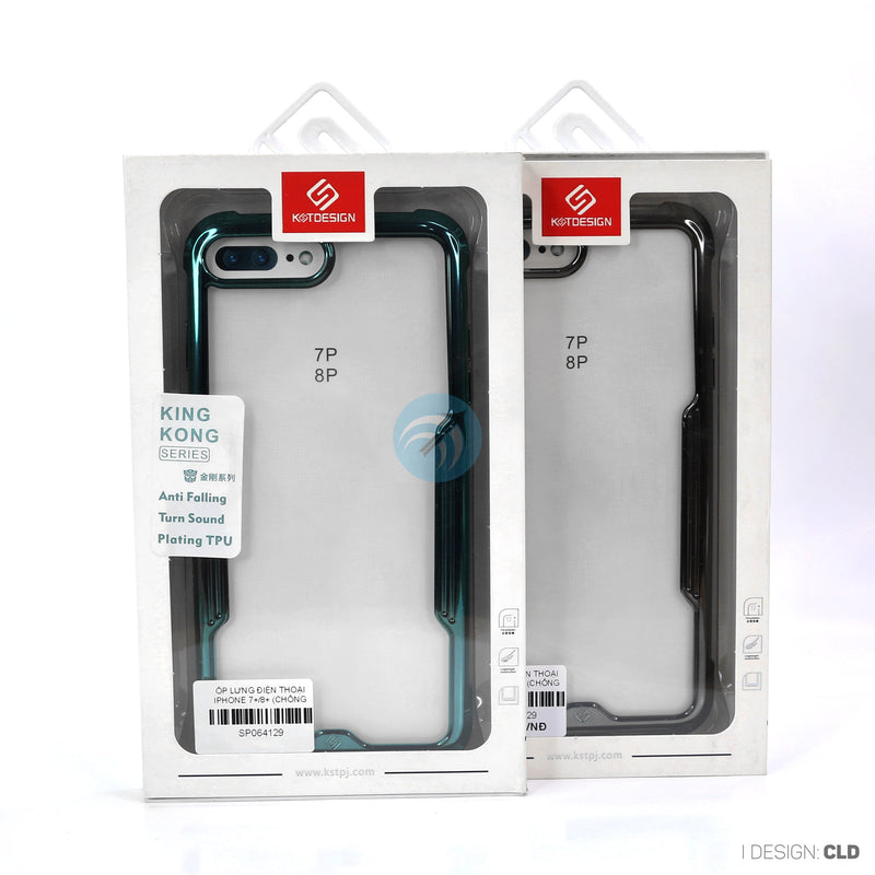 ỐP LƯNG ĐIỆN THOẠI IPHONE 7+/8+ (CHỐNG SỐC TRONG VIỀN MÀU)