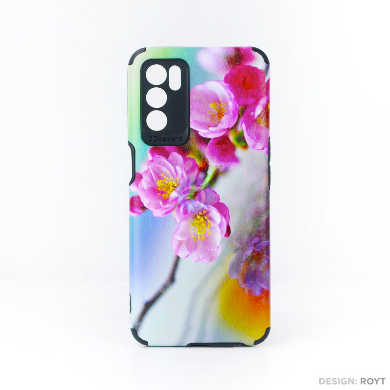 Ốp lưng OPPO A16 IMD da chống sốc hình hoa