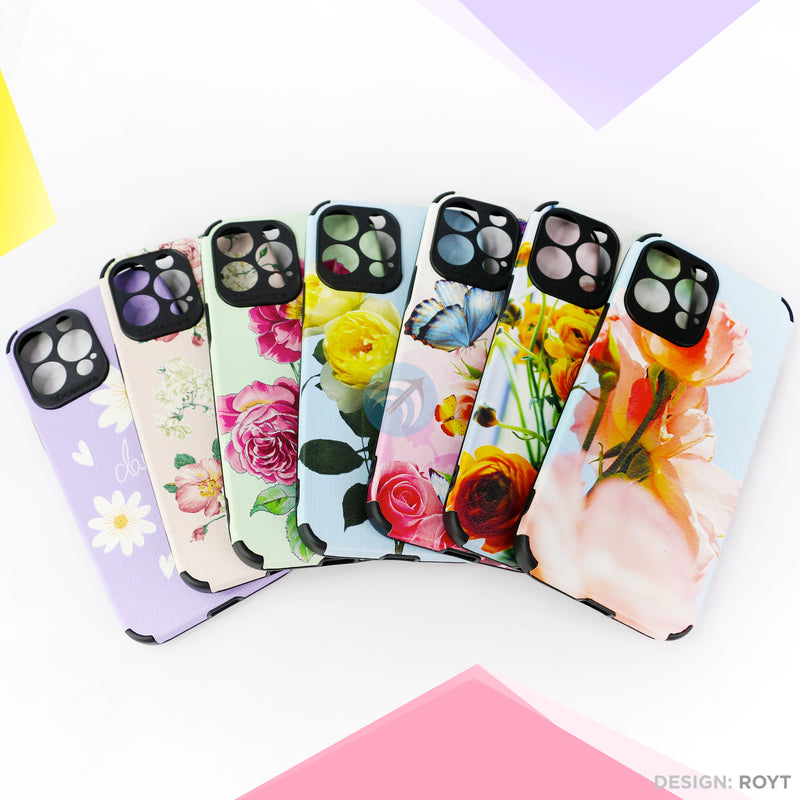 Ốp lưng IPHONE 13 PRO MAX IMD da chống sốc hình hoa