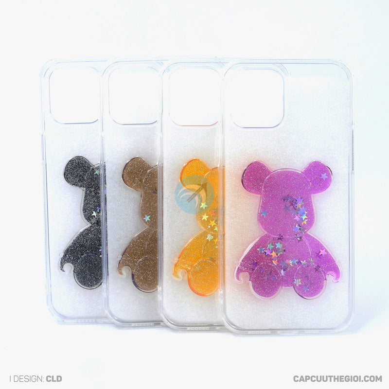 Ốp lưng IPHONE 12 PRO MAX trong hình gấu kim tuyến