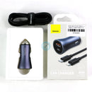 CỐC SẠC Ô TÔ TYPE C + USB A + CÁP TYPE C => LIGHTNING 40W BASEUS (TZCCJD-BOG) BH03T ĐIỀU KIỆN CÒN ĐỦ BAO BÌ