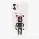 Ốp lưng IPHONE 12 6.1 Gấu KAWSS màu trong khoét táo