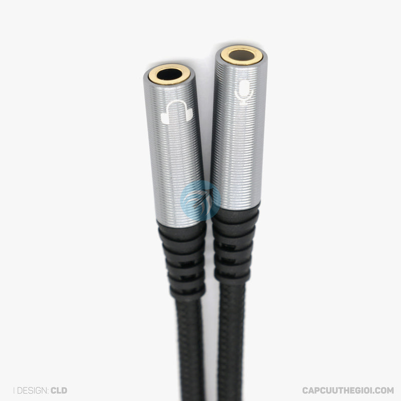 Cáp chia âm thanh audio Jack 3.5mm ra 2 đầu cái 3.5mm HOCO UPA21 bao test 7 ngày