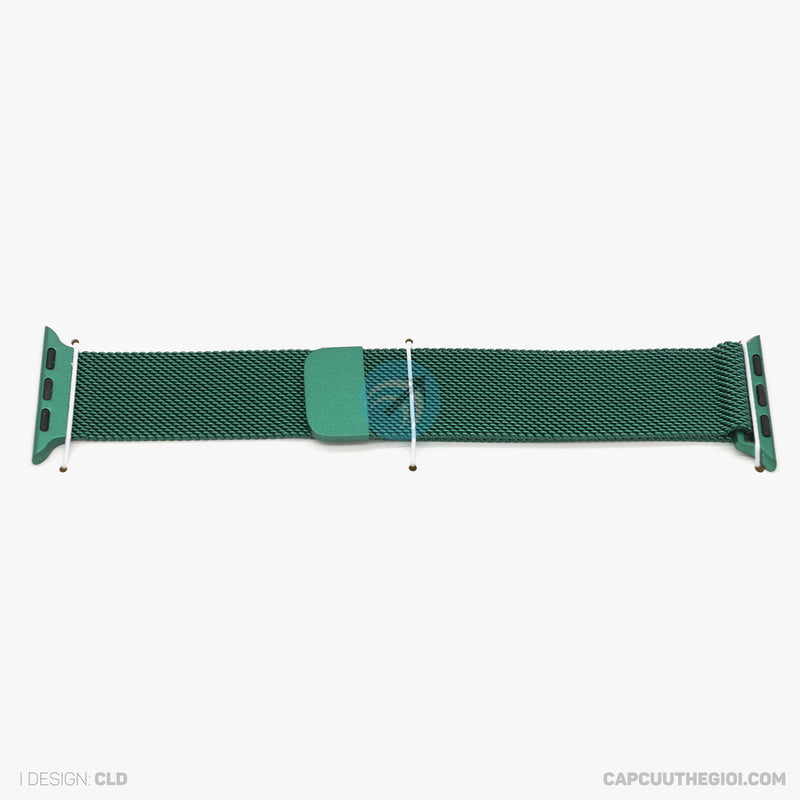 Dây đeo Thép Apple Watch 38/40/41mm màu xanh rêu COTEETCI