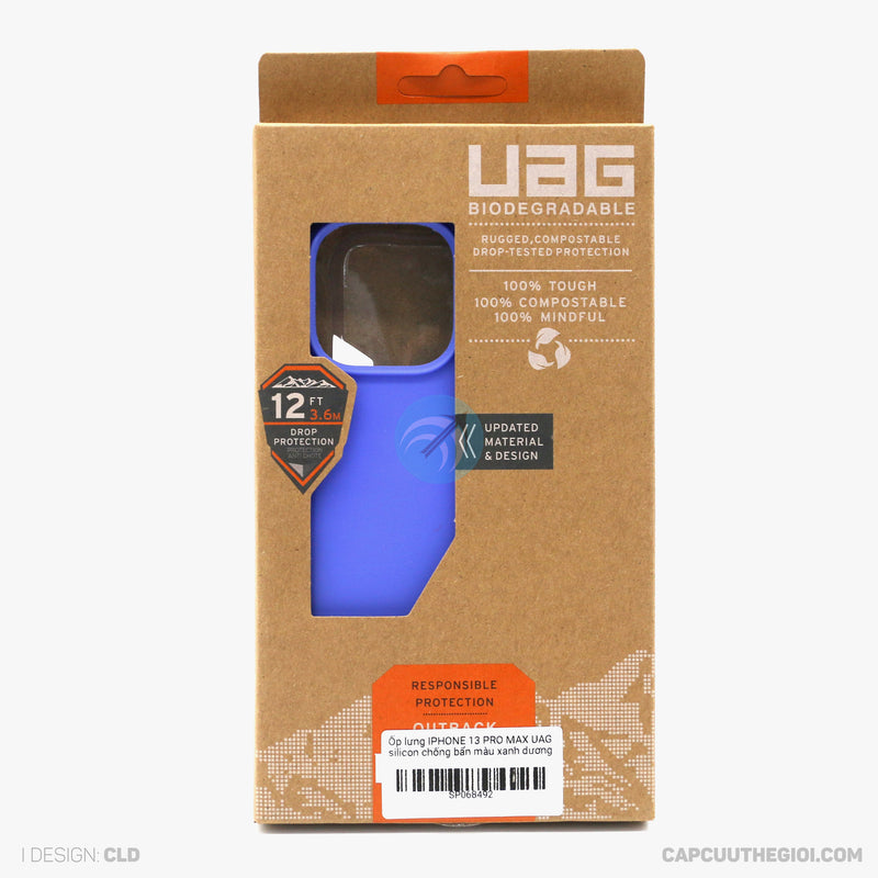 Ốp lưng IPHONE 13 PRO MAX UAG silicon chống bẩn màu xanh dương