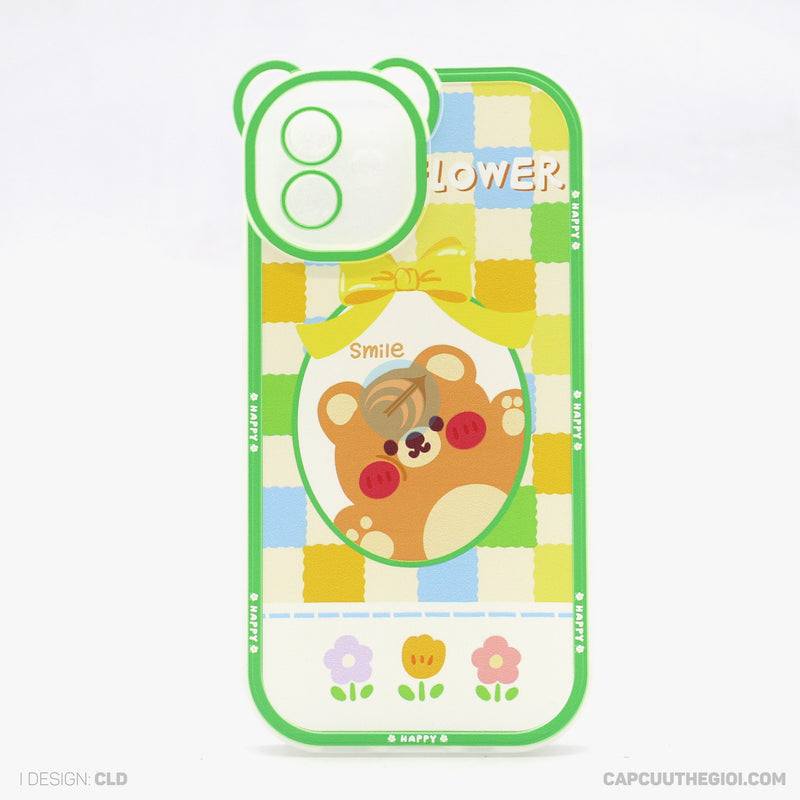 Ốp lưng IPHONE 12 6.1 lưng trong in hình cute có tai mèo