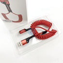 Cáp sạc điện thoại usb A to lightning 1 mét BASEUS xoắn đàn hồi (CALSR-09) bh03t điều kiện còn đủ bao bì