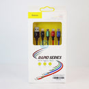 Cáp sạc 4 IN 1 usb A to 2 lightning + type C + micro BASEUS RAPID SERIES (CA1T4-A01) bh03t điều kiện còn đủ bao bì