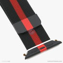 Dây đeo Thép Apple Watch 42/44/45mm màu đen sọc đỏ COTEETCI