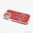 Ốp lưng IPHONE 13 PRO MAX màu in hình gấu có tai