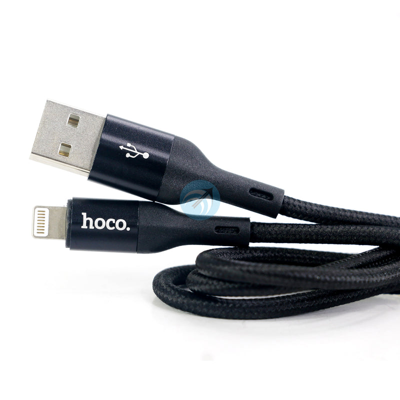 CÁP SẠC ĐIỆN THOẠI HOCO USB A TO LIGHTING ĐEN 1M (X2 MAX) BH03T