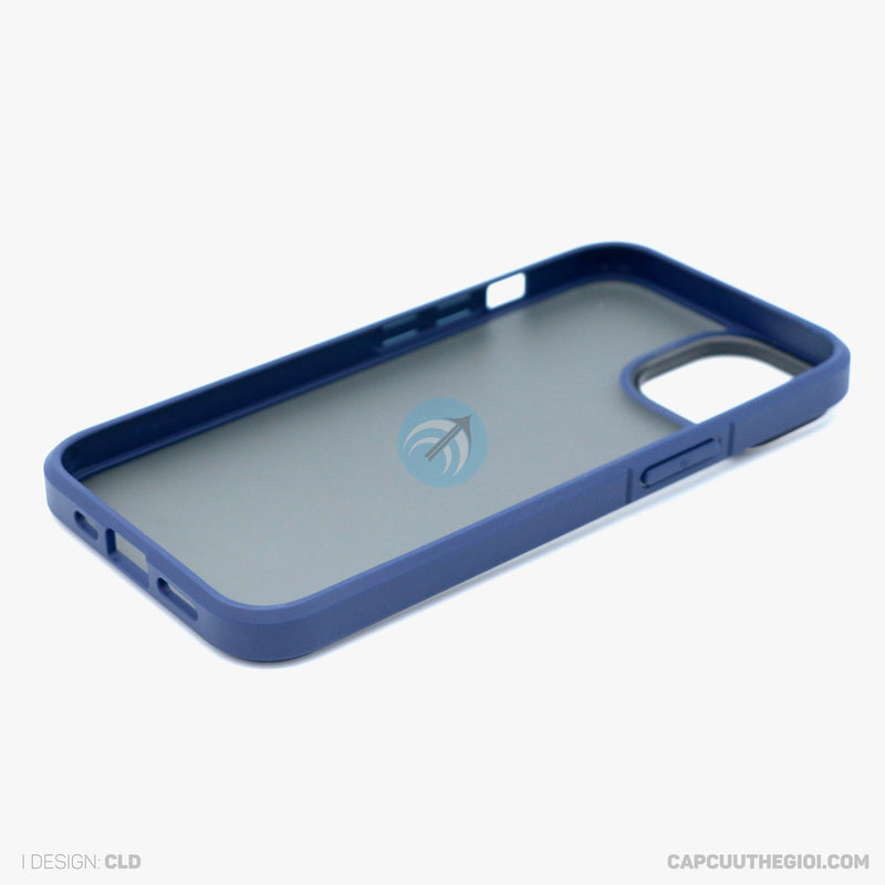 ỐP LƯNG IPHONE 14 6.1 LƯNG NHÁM VIỀN MÀU XANH X-LEVEL