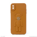 ỐP lưng IPHONE XS MAX hình nổi gấu đứng màu nâu