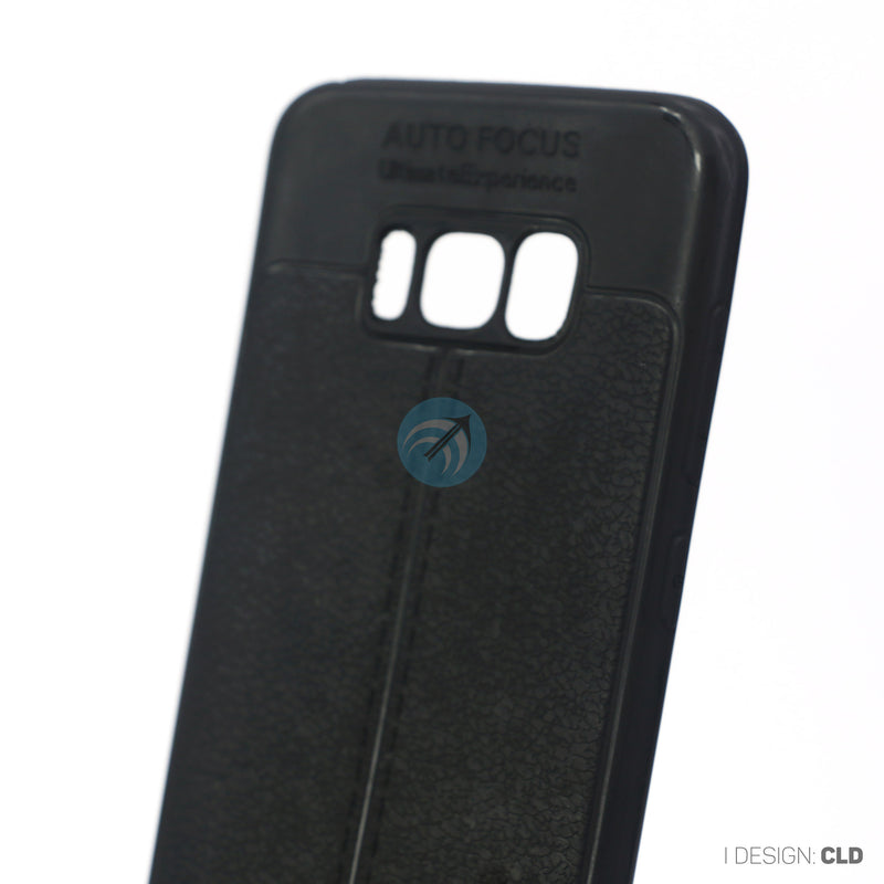 ỐP LƯNG DA ĐIỆN THOẠI SAMSUNG S8+ AUTO DẺO ĐEN