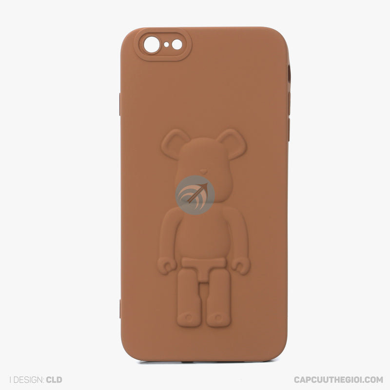 ỐP lưng IPHONE 6+/6S+ hình nổi gấu đứng màu nâu