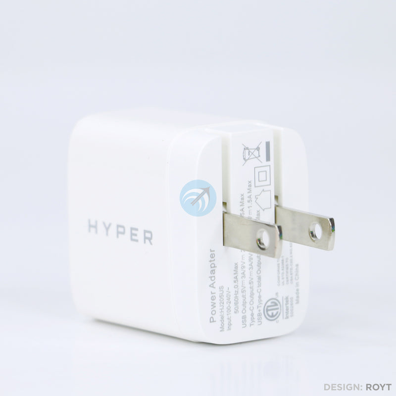 Cốc Sạc 2 Cổng HYPERJUICE 20W Charger Small Size (USB-C + USB-A) – HJ205 bh12t