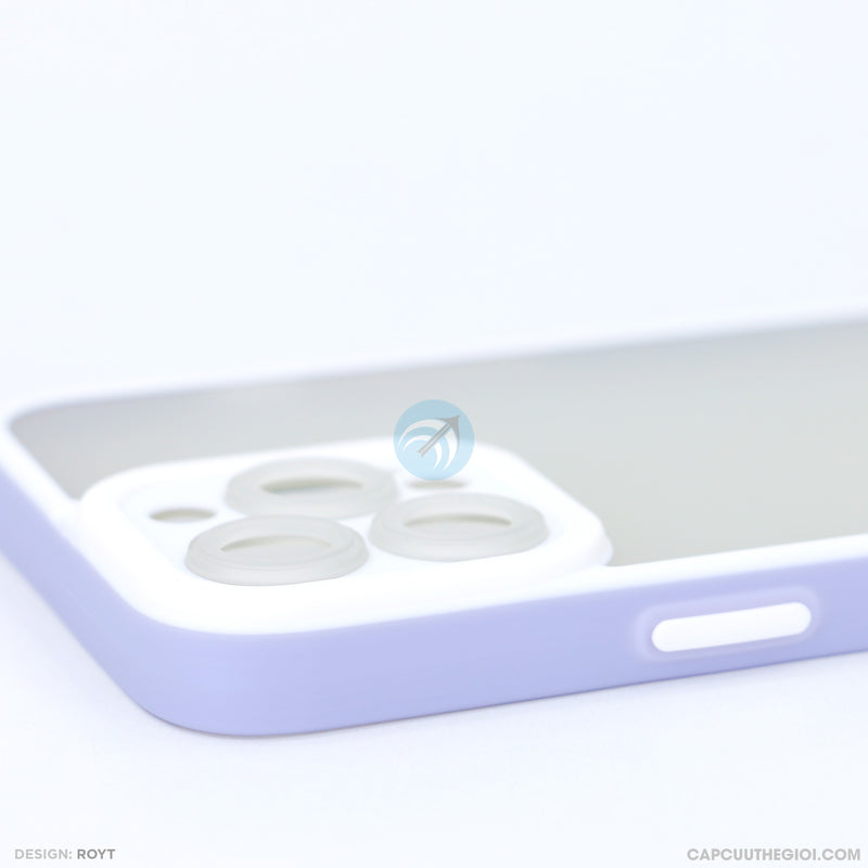 Ốp lưng IPHONE 13 PRO MAX lưng nhám viền kẻ