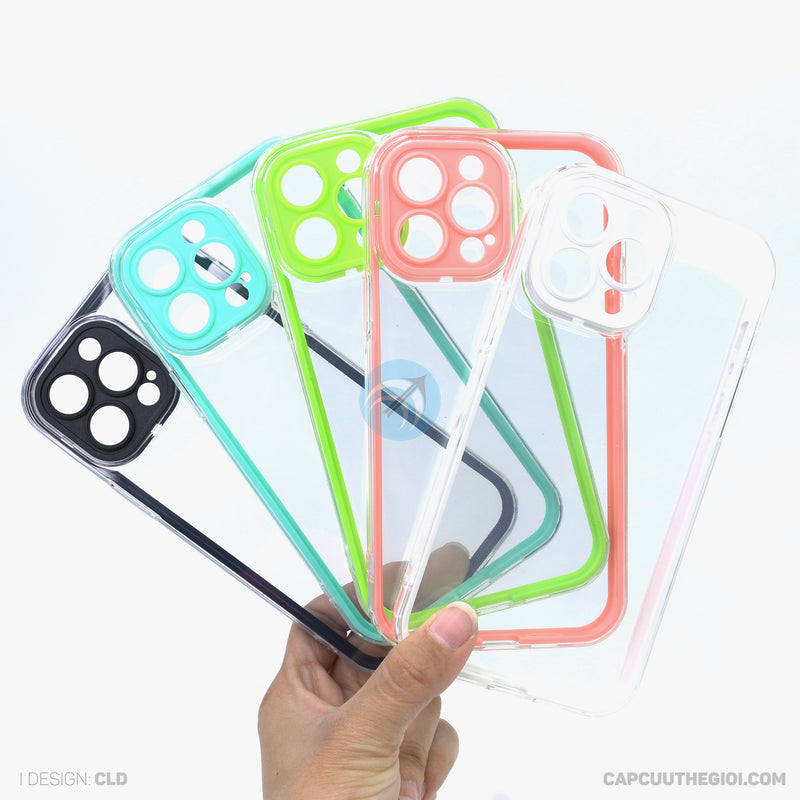 Ốp lưng IPHONE 13 PRO MAX trong tách viền màu
