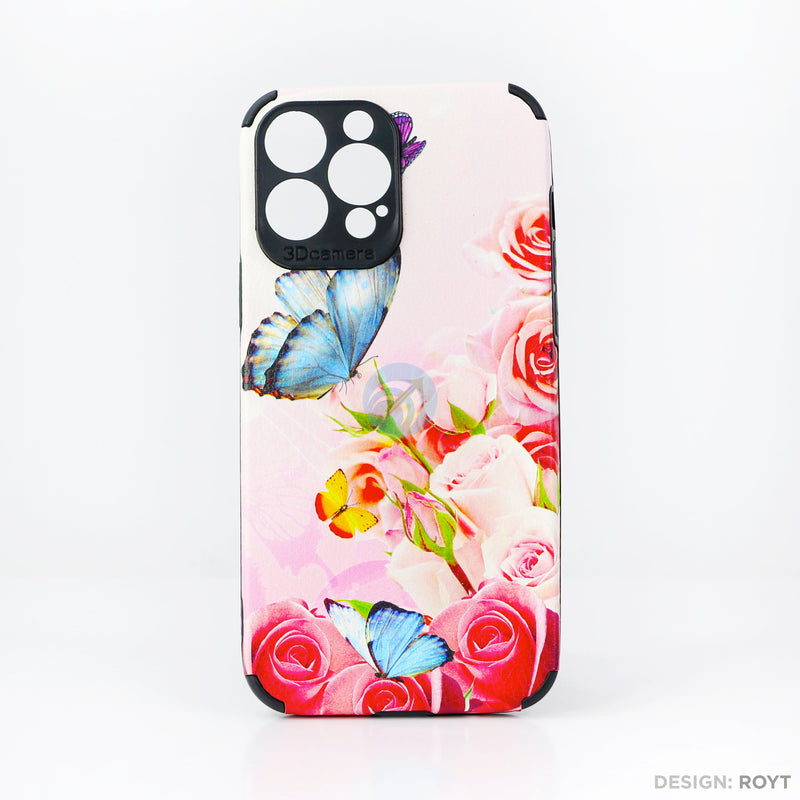 Ốp lưng IPHONE 13 PRO MAX IMD da chống sốc hình hoa