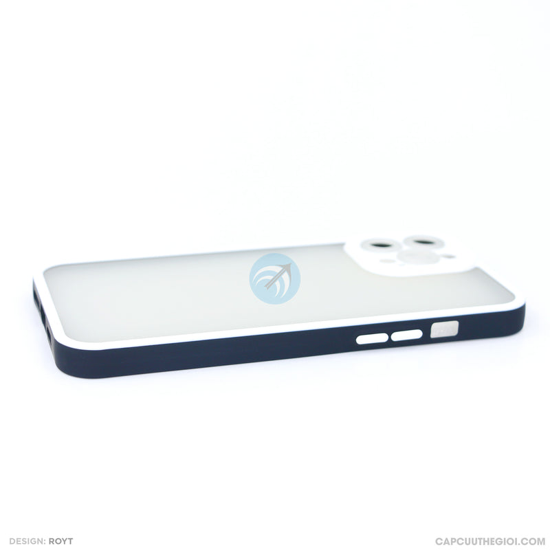 Ốp lưng IPHONE 12 PRO MAX lưng nhám viền kẻ