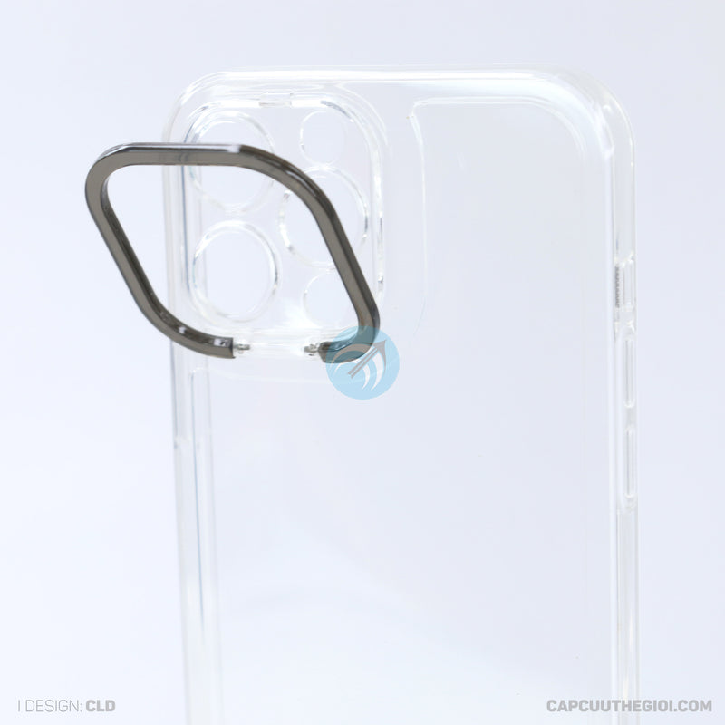 Ốp lưng IPHONE 13 PRO MAX trong viền camera màu đen REALSKY