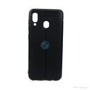 ỐP LƯNG DA ĐIỆN THOẠI SAMSUNG A30 AUTO DẺO ĐEN