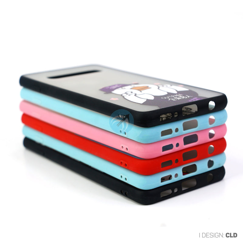ỐP LƯNG ĐIỆN THOẠI SAMSUNG S10 NHÁM HÌNH VIỀN MÀU