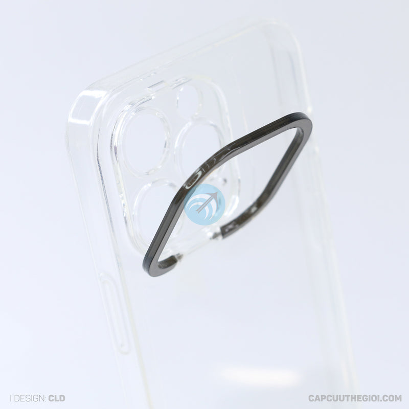 Ốp lưng IPHONE 13 PRO trong viền camera màu đen REALSKY