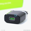 Cốc sạc usb A 18W HOCO C12Q màu đen bh01t