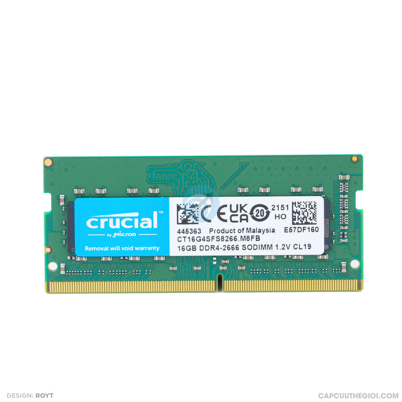 RAM CRUCIAL 16GB DDR4 2666 MT/S (PC4-21300) bh36t